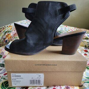 Lucky Brand Women's Leather Heeled Shoe Bootie